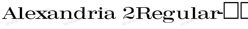 Alexandria 2Regular字体转换